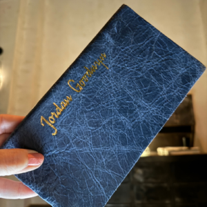 Gold foiled blue marble booklet