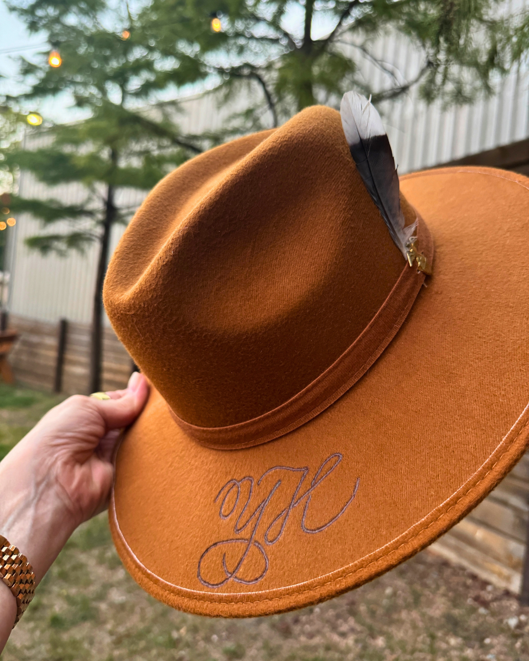 pyrography on felt hat