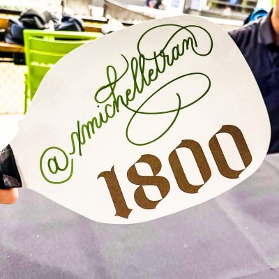Personalized Pickle Ball Paddle | 1800 Tequila at Chicken n Pickle | Chapman Calligraphy